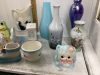 2 BOXES OF VASES- BABY VASES, WATER PITCHER, - 2