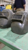 Two welding helmets