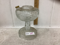 BASE OF OIL LAMP - CLEAR GLASS