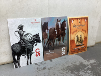 (3) CALGARY STAMPEDE POSTERS ON FOAM BOARD