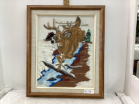 MINI LATCH HOOK DEER PICTURE