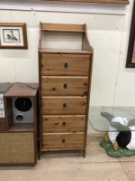 5 DRAWER WOOD STORAGE CABINET