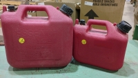 Two plastic Jerry cans