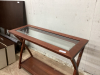 SOFA/ENTRY WAY TABLE W/ GLASS TOP - 2