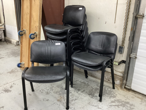 (9) PADDED STACKING CHAIRS