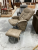 FAUX LEATHER SWIVEL/GLIDER ROCKER W/ OTTOMAN - 2