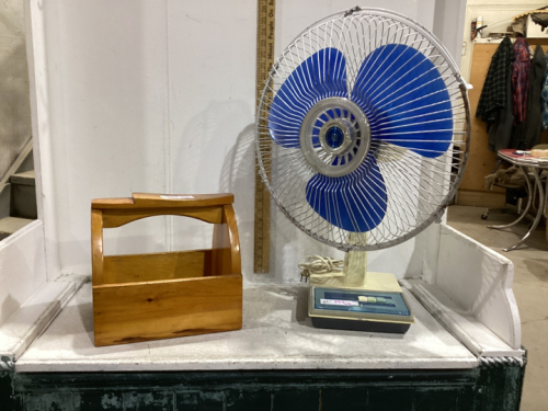 ELECTROHOME TABLE FAN & SHOE SHINE BOX