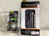 NEW DURACELL RECHARGEABLE BATTERIES & CHARGER, BATTERY ORGANIZER