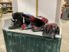 (2) MOTORCYCLE HELMETS, BIKE HELMET, MOTOCROSS BOOTS