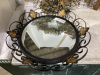 ANTIQUE ROUND CONVEX MIRROR & DECOR STARS - 2