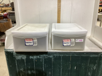 (2) STERILITE PLASTIC STORAGE CONTAINERS