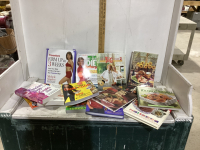 BOX OF COOKBOOKS, DIETING BOOKS