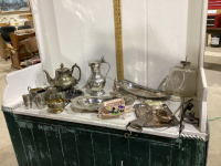 VARIETY OF SILVERPLATE ITEMS & OTHER COLLECTIBLES