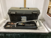 TOOL BOX W/PLUMBING, ELECTRICAL, HACK SAW,