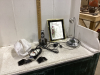 SMALL DESK LAMP, CONAIR CLIPPERS, WAHL CLIPPERS,