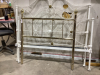 ANTIQUE CAST BEDFRAME & BRASS BED FRAME - 4