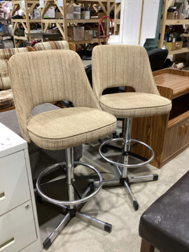 (2) SWIVEL STOOLS - BAR HEIGHT