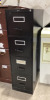 BLACK 4-DRAWER "GLOBAL" FILE CABINET