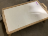 2 PIECES - PLASTIC STORAGE UNIT & LAPTOP TRAY - 2