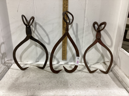 3 ICE TONGS