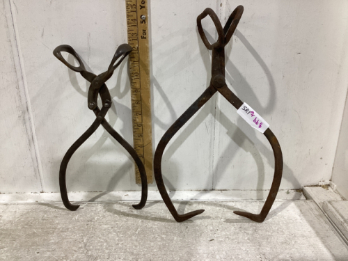 2 ICE TONGS