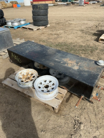 Flat fuel tank and (2) 14” trailer rims