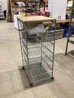 METAL RACK ON CASTORS