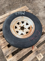 15 inch trailer tire on spoke steel rim