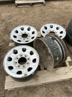 Set of four steel Dodge truck rims