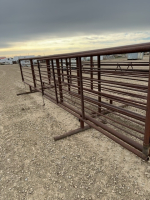 One 24 foot steel panel with 12 foot gate