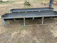 (1) 10 foot steel frame poly feed trough