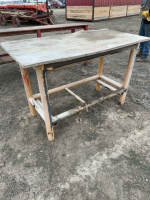 Steel frame worktable