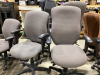 (2)USED ROLLING OFFICE CHAIRS - GREY TONES - 2