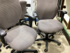 (2)USED ROLLING OFFICE CHAIRS -GREY TONES - 2