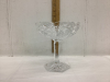 CRYSTAL CANDY DISH ON STAND - PINWHEEL