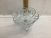 CRYSTAL CANDY DISH ON STAND - PINWHEEL - 2