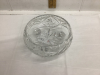 FOOTED CRYSTAL BOWL - PINWHEEL - 2