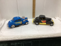 TONKA BATTERY OPERATED CAR AND PLASTIC CAR