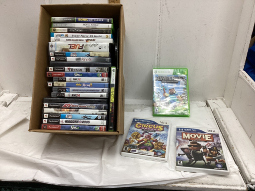 VIDEO GAMES - PLAYSTATION 2 + 3, WII, X BOX 360