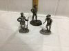 PEWTER FIGURINES - FRANKLIN MINT + MSI - 4” TALL