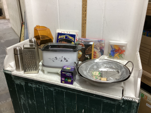 COOKBOOKS, HOT AIR POPPER, POPSICLE STICK MAKER, WOK,