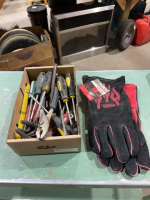 Flat of mixed handtools and new Redline Lincoln welding gloves