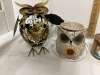 2 BOXES- OWL DECOR/TART BURNER + 5 SCENTED CANDLES - 3