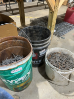 Three buckets coated nails