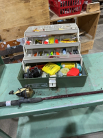 Fishing rod and tacklebox with contents