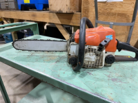 Stihl chainsaw and wooden case