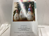 SET OF 3 CERAMIC LIGHTED SNOWMEN - 2