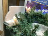 BOX W/ CHRISTMAS SNOWFLAKE LIGHTS & GARLAND W/ CANDLESTICK LIGHTS - 2