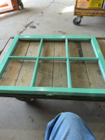 Antique wooden window frame