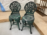 (2) PLASTIC PATIO CHAIRS